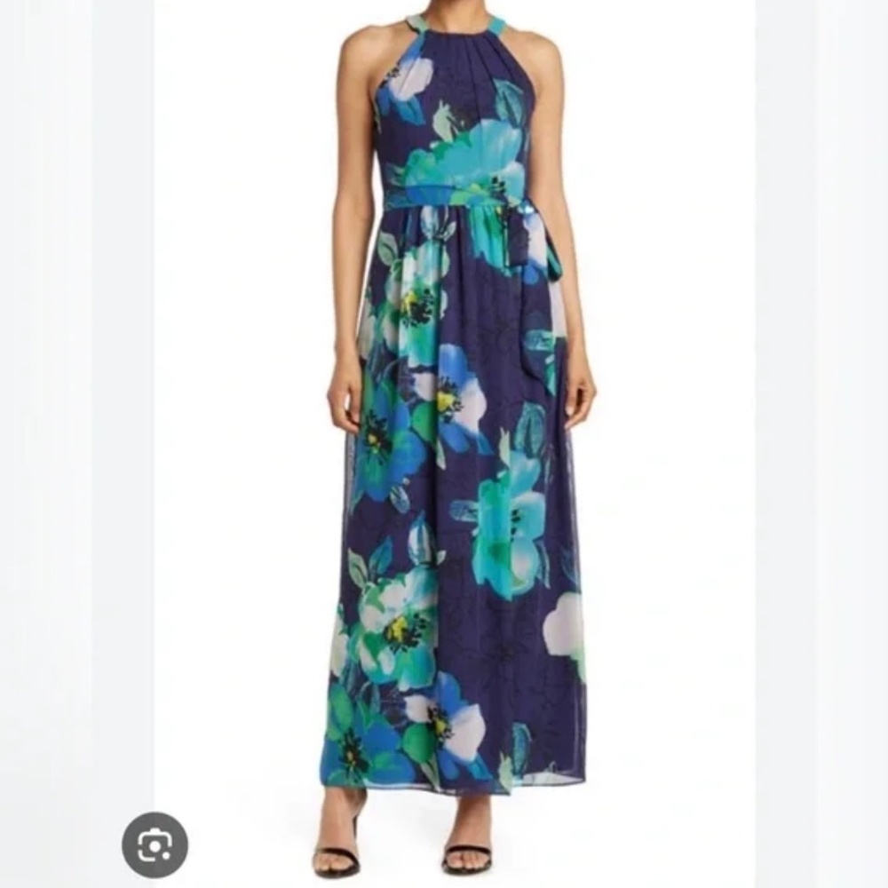 Navy floral Eliza J maxi dress